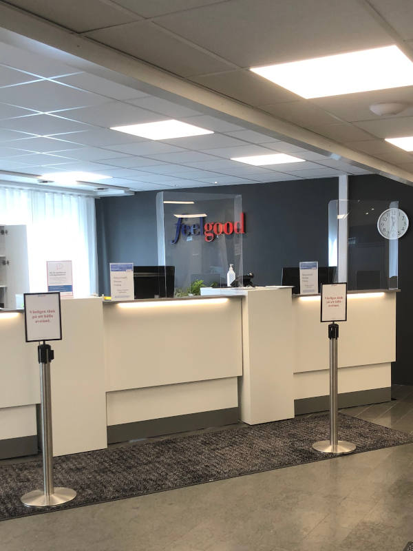 Skydd receptionsdisk